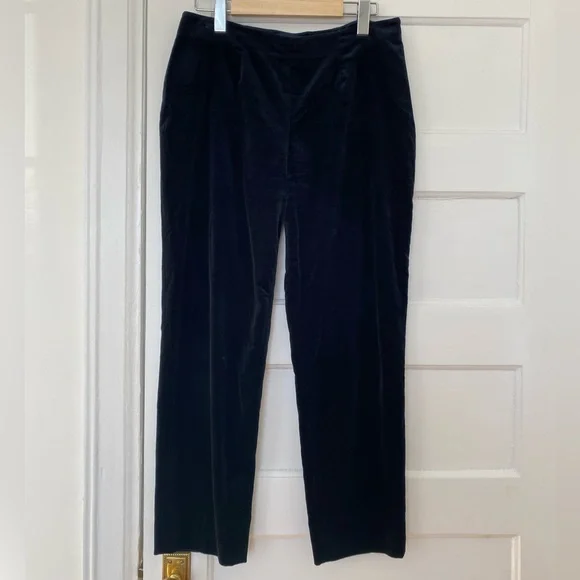 Piazza Sempione Audrey luxe deep blue velvet crops - Picture 3 of 7